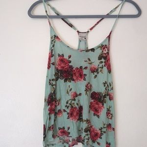 Light blue floral tank